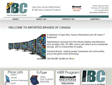 Tablet Screenshot of importedbrands.ca
